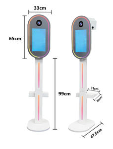 Machine photomaton à écran tactile 15,6 pouces, appareil <span class=keywords><strong>photo</strong></span> reflex numérique à matrice, miroir ovale, design léger, <span class=keywords><strong>logiciel</strong></span>, vente chaude - Product Image 3