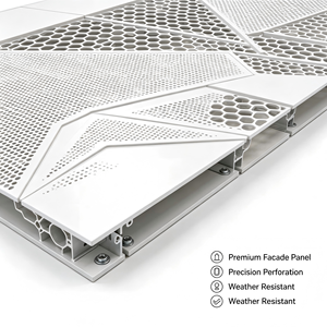 Panel de Revestimiento de Aluminio para Fachada de Edificio Moderno, Pantalla de Pared Cortina para Exteriores Comerciales de Centros Comerciales - Product Image 4