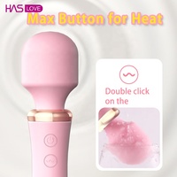 Vibrador Venus Wand de Haslove, Juguete Sexual para Adultos con Calefacción USB, Dildo de Doble Cabeza para Mujeres, 20 Modos