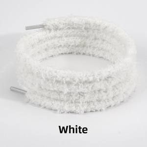 Accessoires de chaussures en gros de lacets unisexe polyvalent tendance créatif fait maison corde de <span class=keywords><strong>chaussure</strong></span> en peluche Ins mignon - Product Image 6