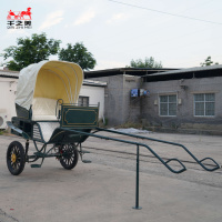 Charrette de tourisme à deux roues pour poney, idéale pour les compétitions, l'entraînement, le transport, les défilés et les excursions.