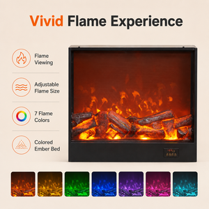 Chimenea Eléctrica Decorativa con Pantalla LCD, sin Gas, sin Chimenea, para Uso en Interiores - Product Image 2