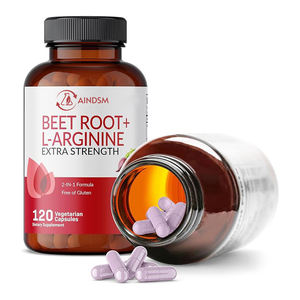 Cápsulas de L-arginina y Raíz de Remolacha de Diseño Personalizado, Cápsulas Naturales de L-arginina, Cápsulas Duras de L-arginina para Mejorar el Rendimiento - Product Image 1