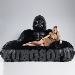 ใหม่เก้าอี้เป่าลมผ้ากำมะหยี่นุ่ม kkong สำหรับทุกเพศเตียงสัตว์กอริลลาสำหรับเฟอร์นิเจอร์ห้องนั่งเล่นสำหรับผู้ใหญ่ - Product Image 5