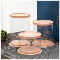 Scatola per Torte Sunshine di Grado Alimentare Piccola/Media/Grande con Coperchio Trasparente in Cartone PET, Laminazione Opaca, Riciclabile, Personalizzabile