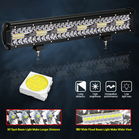 Barre lumineuse de travail LED 12V 24V, faisceau combiné spot et large, pour SUV, UTV, Lada Niva, 4x4, camion, bateau, accessoires automobiles