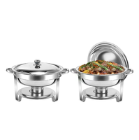 Ensemble de buffet de chauffe-plats en acier inoxydable de luxe 5L/6L nouvel état pour hôtel et restaurant fête de noël et casserole de nourriture