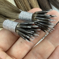 Extensiones de Cabello Humano Virgen con Alineación de Cutículas, Punta de Anillo Nano, Cabello Remy Nano con Micro Link, Sin Caída, Calidad de Salón