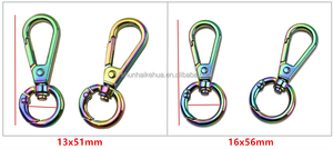 Hợp kim kẽm đôi đầu Keychain khóa xoay Snap hook với cổng O Vòng tôm hùm xoay Clasp - Product Image 5