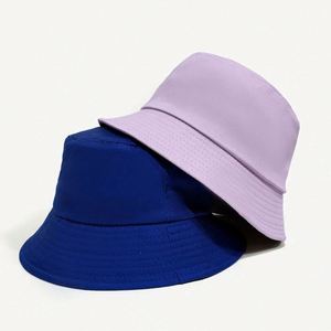 Gorra de Pescador de Algodón Lisa Personalizada, Gorro Tipo Bucket en Blanco, Gorras Promocionales con Logotipo Personalizado - Product Image 1