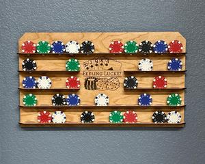 Présentoir de jetons de <span class=keywords><strong>poker</strong></span> personnalisé en ABS, OEM/ODM, capacité 45 jetons de différents casinos, décoration pour man cave - Product Image 3