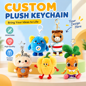 Llaveros de Peluche Personalizados con Personajes, OEM ODM, Lindos Colgantes de Muñecos de Dibujos Animados para Bolsos, Fabricante Mayorista con MOQ Bajo - Product Image 3