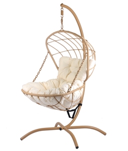 เก้าอี้ไข่หวาย PE แบบแขวนเฟอร์นิเจอร์กลางแจ้งสำหรับสวนห้องนั่งเล่นภายนอกโรงแรมลานห้องโถงใช้ - Product Image 2