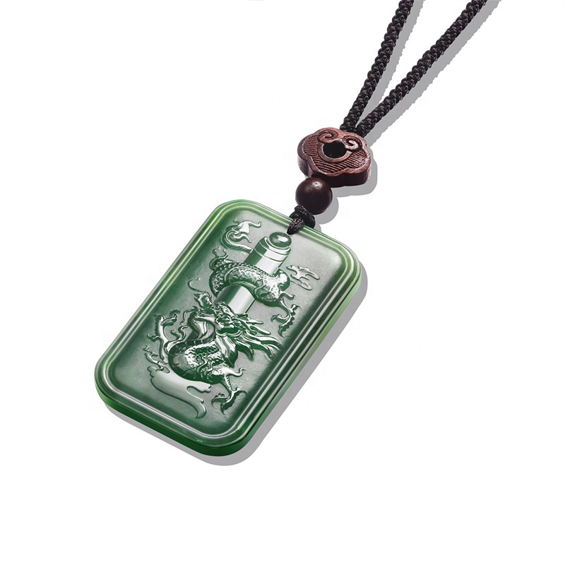 HMOIS Jade Jewelry Wholesale Real Dragon Jade Jewelry Green Jade Pendants for Women
