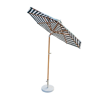 Parasol de plage commercial imprimé personnalisé, design bohème, pour patio extérieur, avec franges, style Bali Algida Ricard et bord festonné