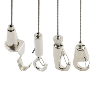 Kit de clips de câblage réglables avec crochets à ressort pour la gestion des fils au <span class=keywords><strong>plafond</strong></span> et la suspension d'éclairage - Product Image 4
