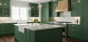 LOSAS DE Cuarzo Jade Oro Vietnamita de 20mm de Espesor para Muebles Modernos de Baño, Cocina y Hospital con Diseño de Modelo 3D - Product Image 5