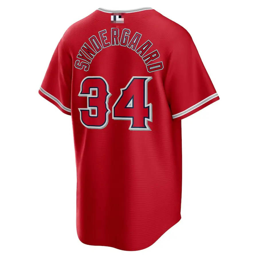 Factory Sale Los Angeles Baseball Shirts Angel 29 CAREW 44 JACKSON Quickdry uniform /Red/Gray Baseball Jersey