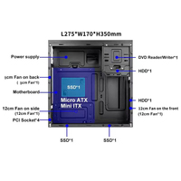 Boîtier PC Gaming AntarcChill en Gros pour Ordinateur de Bureau USB1.0*2 Audio Cabinet Micro ATX pour le Bureau