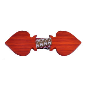 <span class=keywords><strong>Noeud</strong></span> <span class=keywords><strong>papillon</strong></span> élastique en <span class=keywords><strong>bois</strong></span> avec cœur de pêche pour hommes au design unique avec boîte - Product Image 5