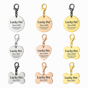 Custom Pet Keychain Pet ID Tag Personalized Name Keychain Metal Factory OEM Design