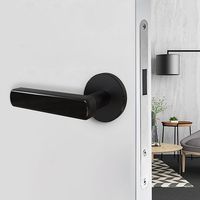 Serrure de porte intelligente en alliage de zinc Fac Wholale Low Pre Ameran avec câble USB d'alimentation d'urgence, déverrouillage par empreinte digitale, finition noire pour bois/acier