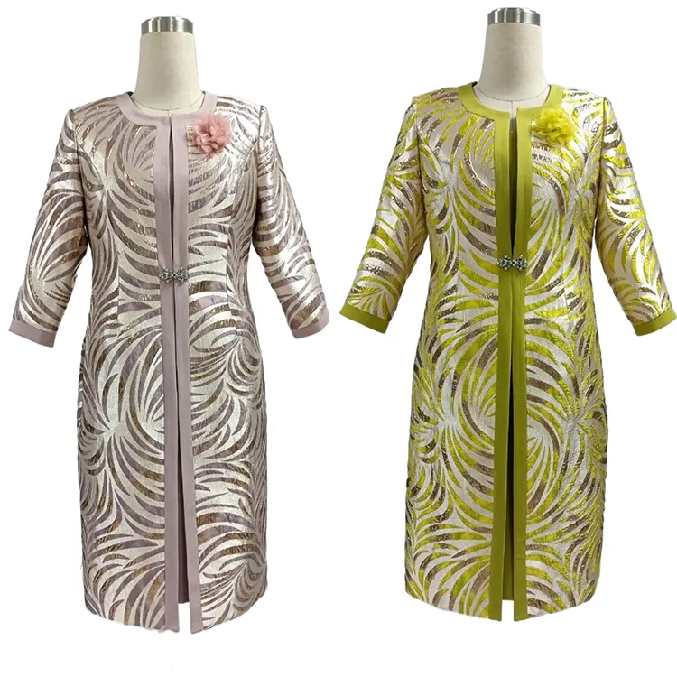 New arrival grande plus size 5xl robe church clothes for women 2pcs set ladies 2022 church dresses suits