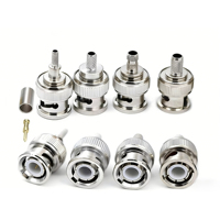 Conector Coaxial RF BNC-J-5 BNC/Q9 Macho con Conexión de Crimpado Apto para Cables SYV50-5/5D-FB
