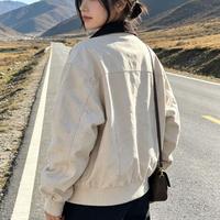 Blouson bomber imperméable pour homme, coupe ample, style vintage, avec fermeture éclair enduite et coupe-vent
