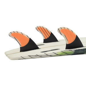 Ailerons de surf en fibre de carbone UPSURF G7 Honeycomb Blue Triple Set - Product Image 4