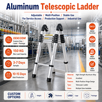 Échelle télescopique en aluminium 150 kg multi-positions pliable moderne certifiée CE pour entrepôt et maintenance industrielle