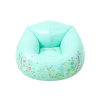 Vente directe usine OEM : Fauteuil gonflable rapide, pliable et léger en PVC floqué, avec repose-pieds, pour chambre et camping