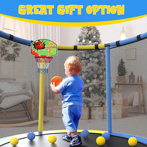 Zoshine Mini Trẻ Em Ngoài Trời Trampoline Bán Buôn Bé Nhảy Miễn Phí Trampoline Với Mạng Lưới An Toàn Và Bóng Rổ Hoop - Product Image 6