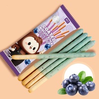 Bâtonnets de biscuits enrobés de chocolat et de fruits, multi-saveurs, marque privée OEM, vente en gros