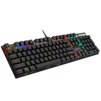 AIKUN GX9100 kablolu RGB arka oyun klavyesi mekanik anahtarları multimedya tam boyut ses kontrolü tip-c portu