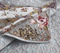 Couette de style farmhouse certifiée OEKO-TEX, légère, patchwork, design matelassé, antimicrobienne, respirante, pour lit Queen et King