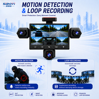 Caméra embarquée 5 canaux 1080P avec vue panoramique 360°, enregistreur de conduite IPS 3,16 pouces, moniteur de stationnement 24H, Wi-Fi en option, vision nocturne