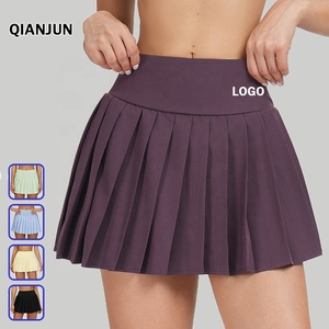 Grosir pakaian olahraga Gym pinggang tinggi berlipat rok tenis ukuran Plus Yoga olahraga kustom kebugaran untuk wanita - Product Image 1