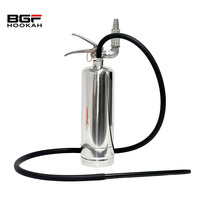 Chicha en gros, nouveau design, 48 cm, type extincteur, en acier inoxydable, avec tuyau en silicone