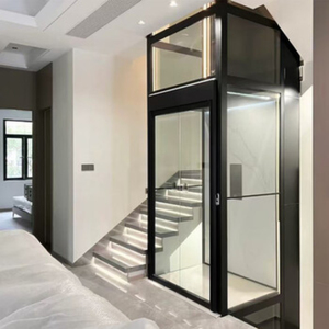Безопасный и тихий в работе роскошный гидравлический домашний лифт с индивидуальной кабиной и дверью на площадке. - Product Image 4