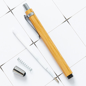 Vente en gros de stylos à écran tactile Gravure personnalisée vierge Promotion de boule de bois Stylo à bille en bambou - Product Image 4