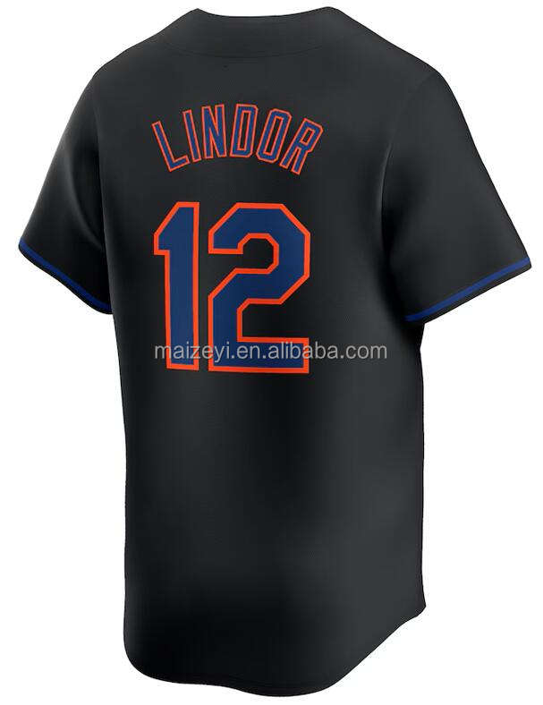 #12 Francisco Lindor Black New
