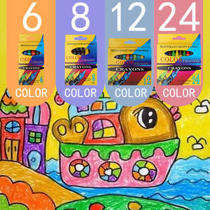 LISI Wholesale 6/8/12/24子供用カラーバルクウォッシャブルブライトカラークレヨンパック、スクールクレヨン、アソートカラー - Product Image 2