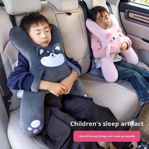 Coussin <span class=keywords><strong>de</strong></span> sommeil pour enfant style dessin animé, en fibre synthétique, avec <span class=keywords><strong>ceinture</strong></span> <span class=keywords><strong>de</strong></span> sécurité anti-étranglement pour siège arrière - Product Image 2