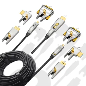 Kabel HDMI Serat Optik AOC HDMI 48Gbps, Kabel HDMI 8K Serat Optik Bersertifikat 8K untuk Pemutar Laptop PS4 HDTV Proyektor 3M AOC 8K Kabel HDMI