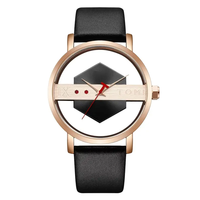 Nouvelle Montre en Alliage et Verre Quartz, Cadran 40mm, Aiguilles, Bracelet en PU, pour Homme, Haute Qualité, Tendance, Design Creux, Sport, Batterie 2 Ans, Boucle, Échelle