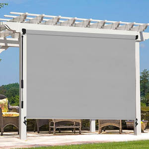 Stores occultantes d'extérieur sans cordon, stores de patio extérieurs, <span class=keywords><strong>manivelle</strong></span> et tissu sur mesure, protection UV à 90%, intimité - Product Image 1