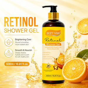<span class=keywords><strong>Gel</strong></span> <span class=keywords><strong>Douche</strong></span> Personnalisé OEM au Rétinol et Vitamine C avec Papaye, Noix de Coco, Lavande et Niacinamide – Hydratant, Éclaircissant et Nettoyant Doux - Product Image 4