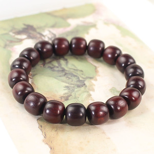 Pulseras de Cuentas de Madera en Forma de Barril, 11x12mm, Forma de Bola, Joyería Unisex para Uso Diario - Product Image 2