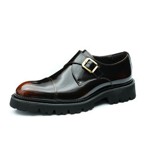 Chaussures plates décontractées et habillées pour hommes en cuir véritable respirant, légères, antidérapantes, idéales pour les affaires et les mariages en extérieur - Product Image 1